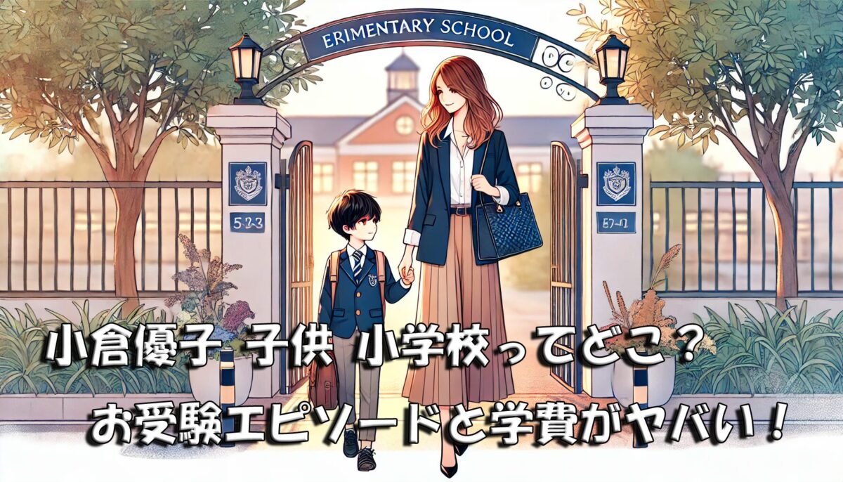 小倉優子 子供 小学校ってどこ？お受験エピソードと学費がヤバい！