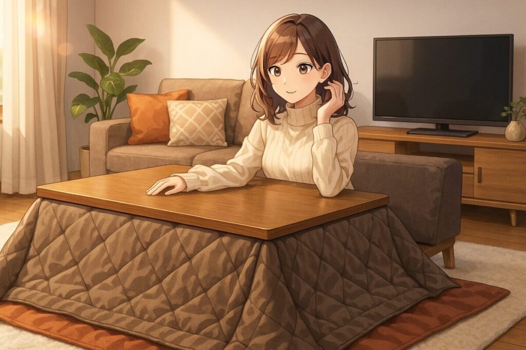 「冬の電気代が高い…」を解決!速暖2秒の600Wハロゲンこたつセットで、あったか&おしゃれなリビングに【タンスのゲン】