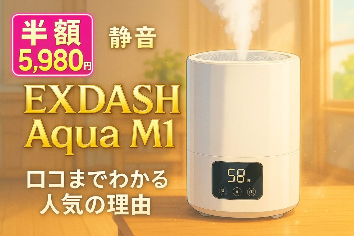 exdash Aqua M1 口コミでわかる人気の理由｜静音・除菌・おしゃれがそろったハイブリッド加湿器
